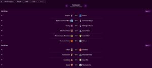EPL Matchweek 5 Results and Scores throughout the week - A snapshot straight from the English Premier League official website